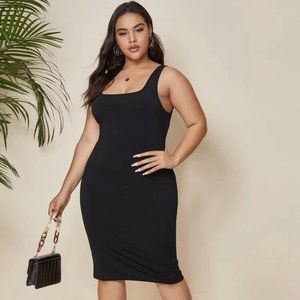 Plus Size Solid Bodycon Dress - New - 5XL